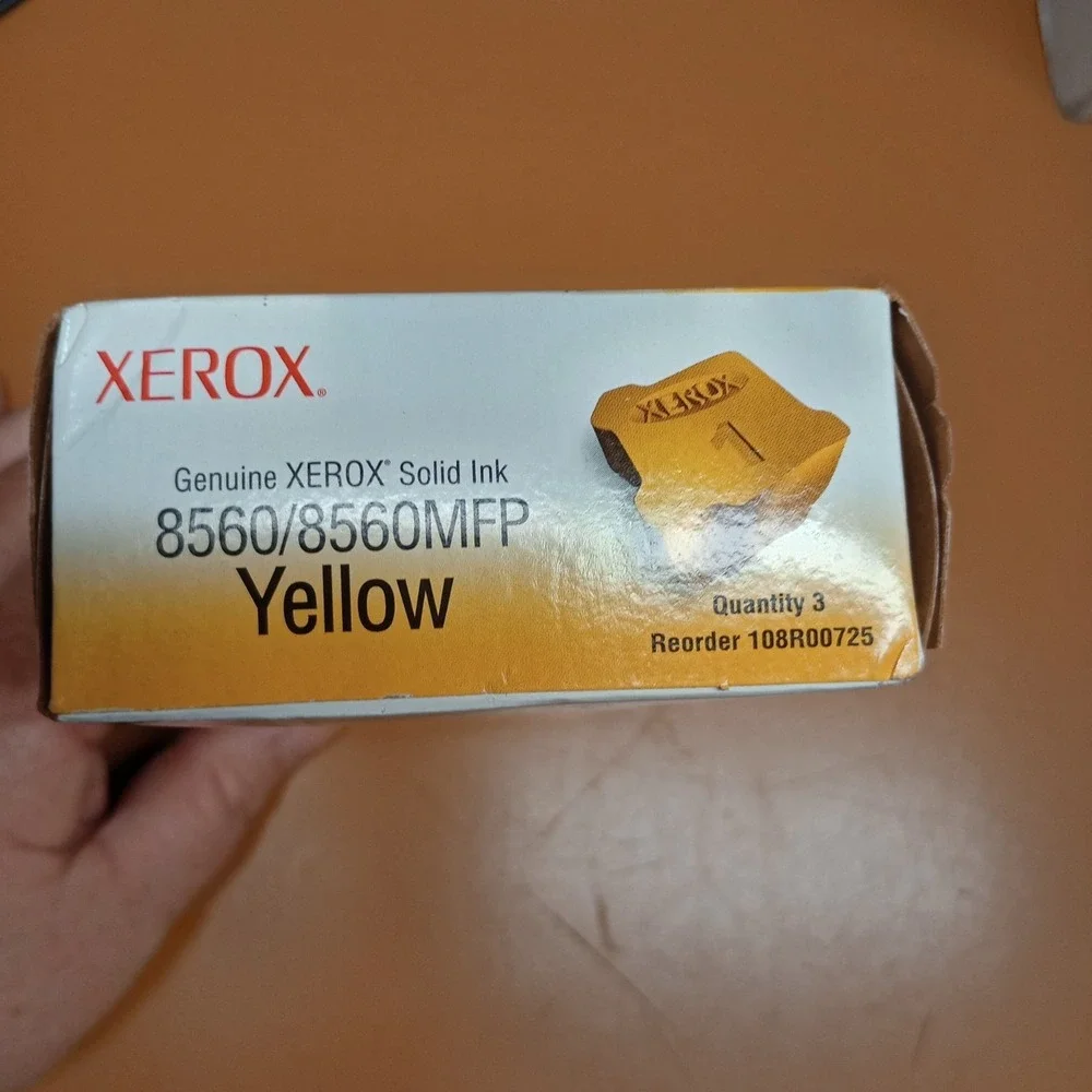 Xerox 8560 8560MFP Genuine Yellow Solid Ink 3 Sticks 108R00725 NEW